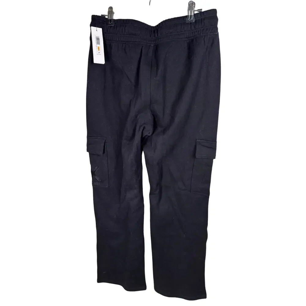 Calvin Klein Women's Active Embroidered-Logo Cargo Pants BLACK NWT SIZE S - Picture 2 of 6